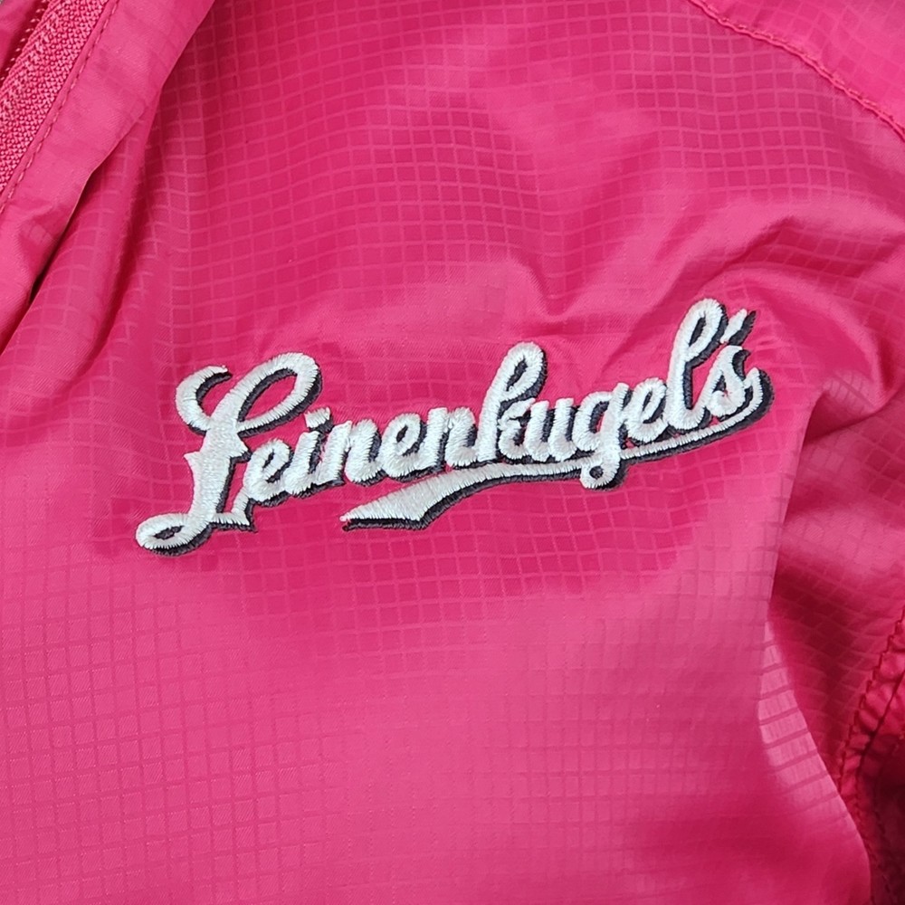 Leinenkugel's Fleece Lined Full Zip Hooded Jacket Windbreaker Size S - Picture 3 of 6
